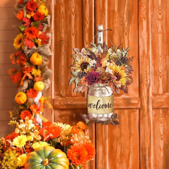 Fall Welcome Door Sign Fall (multicolor) {5}