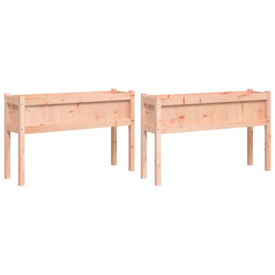 vidaXL Garden Planters 2 pcs with Legs Solid Wood Douglas {2}