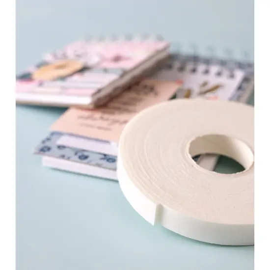 Sticky Thumb Double-Sided Foam Tape 3.94 Yards-White, 0.50"X1mm {6}