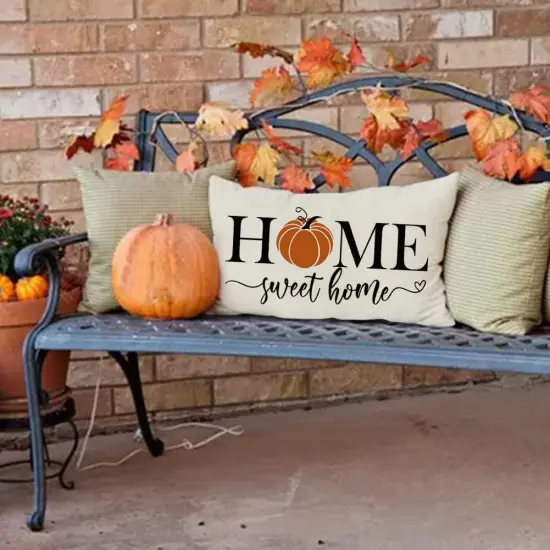 Fall Decorative Pillow Covers - Beige (20" x 12") {3}