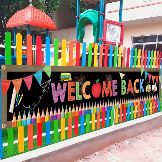 Welcome Back To School Banner - Multicolor {1}
