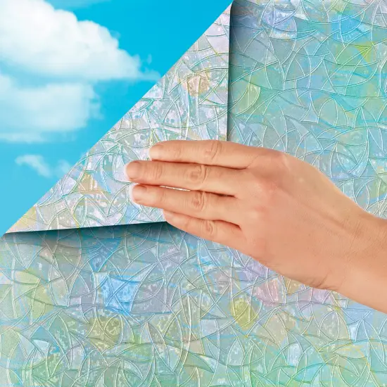 Collections Etc Removable Cut-to-Fit Privacy Rainbow Window Cling {2}