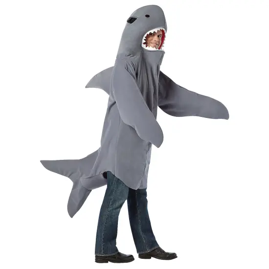 Shark Adult Costume One Piece Body Fins Teeth Halloween Outfit {1}