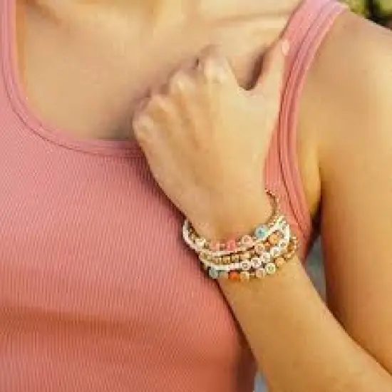 RELAX Metallic Gold Multicolor Letter Bead Jar {2}