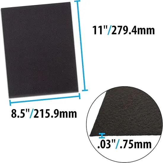 The Beadsmith Beading Foundation &ndash; 8.5 x 11 inches &ndash; Black Fabric &ndash; 1 Sheet &ndash; Made in The USA &ndash; Stiff & Durable Material Used for Bead & Stitch Embroidery, cabochon Beading and Sewing {8}