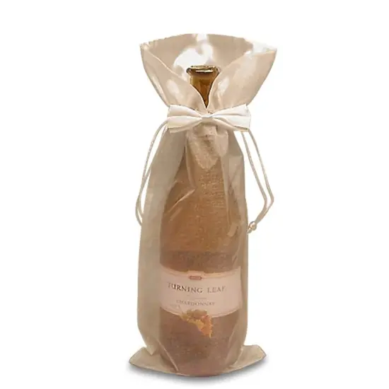 Elegant Bow Tie Organza Wine Bag 6" x 14" {6}