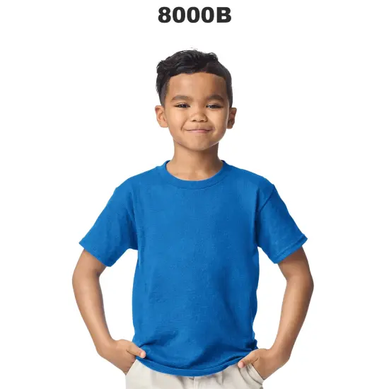 Gildan&reg; Dryblend Youth Crewneck Short Sleeve T-Shirt Ash {3}