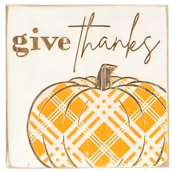 Wooden Autumn Blocks with Engraved Pumpkin and Seasonal Text 2 Asstd. {2}