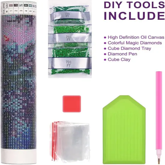 5D Dragon Diamond Painting Kit - 14x14 inch (B13146) {4}