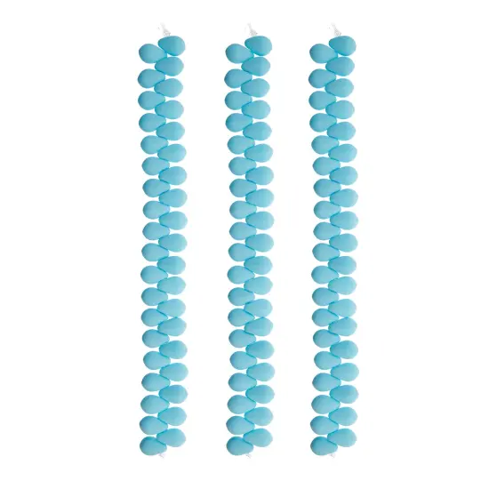 John Bead 114pcs 6x9mm Czech Glass White Alabaster Velvet Drop Bead Strands Sky Blue {3}