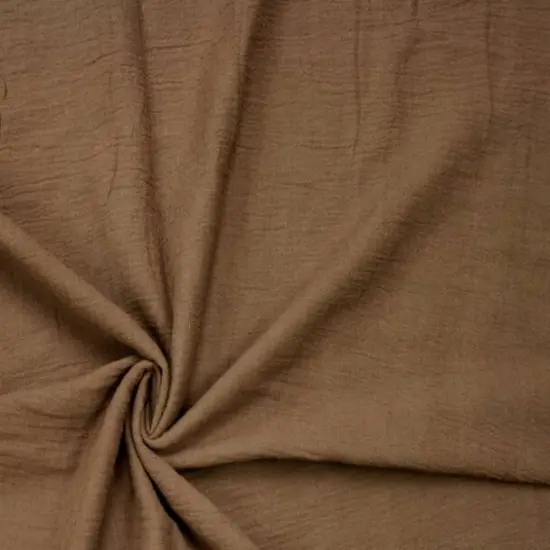 1 Yard Brown Cotton Gauze Apparel Fabric, Breathable 100% Cotton, 48/50&Prime; Wide {1}