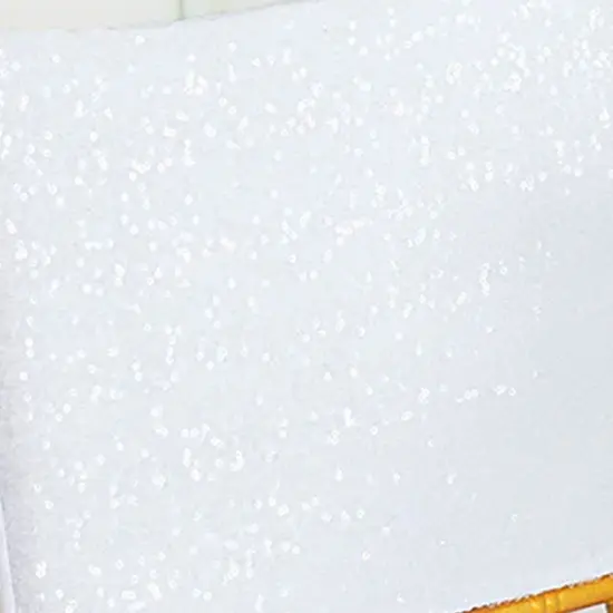 1 Piece White Sequin Spandex Chair Cap 13.5 inch by 10 inch Wedding Decor {4}
