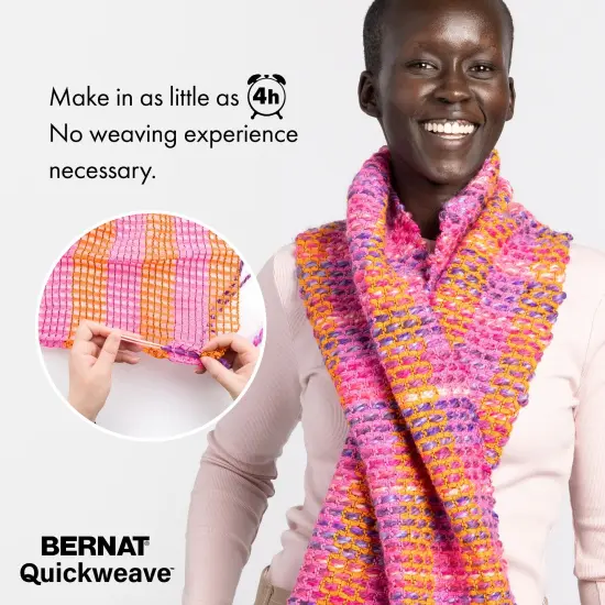 Bernat Scarf Weaving Kit 24 pack-Purple Tartan {6}