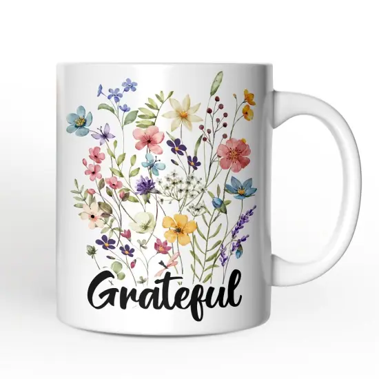 Wildflower Bouquet Mug, Floral Gift {1}