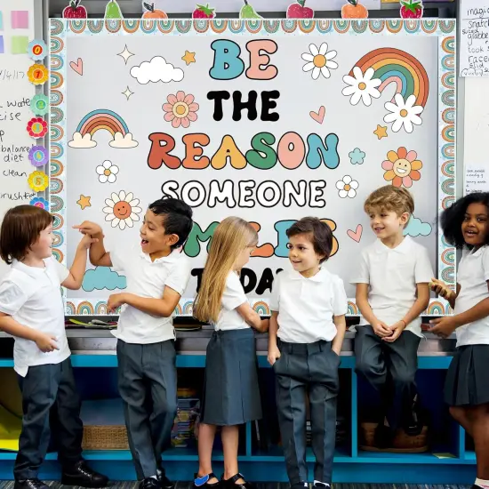 Boho Rainbow Classroom Bulletin Board {4}