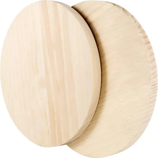 3 Pack 12 Inch Round Wooden Plaque, 3/4 Inch Thick Unfinished Wooden Circle Plaque {4}