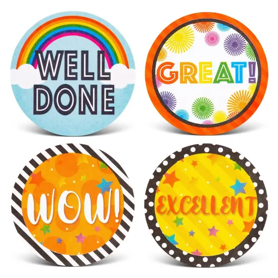 Bright Creations Teacher Stickers for Students and Kids Ages 3-14 - 1000 Piece Multicolor Peel & Stick Roll, 1.5-Inch - Motivational & Good Job Stickers for Classroom Rewards {7}