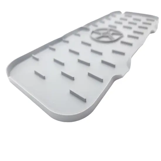 Handy Housewares Silicone Sink Faucet Drip Tray, Behind Faucet Water Catcher Drying Mat - 5.5" x 14.6", Prevents Water Splash and Keep Countertops Dry Green {7}