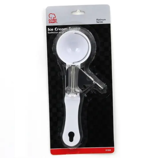 Chef Craft 8" Plastic Ice Cream Scoop with Trigger for Easy Release {2}
