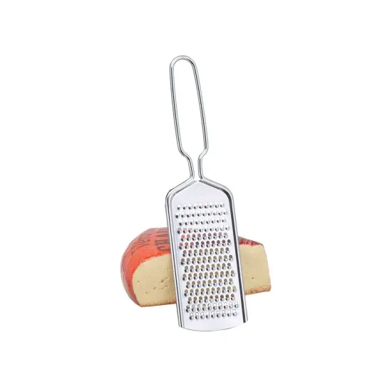HIC 8.5" Stainless Steel Handy Grater Zester - Grates Hard & Soft Cheeses, Ginger, Chocolate, Citrus {3}