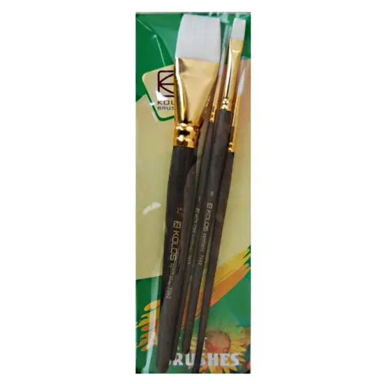 Kolos Set of paint brushes 7062. Synthetic Round/Flat. 2/2pc. {1}