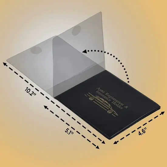 Handy Housewares Auto Registration & Insurance Holder Wallet - Keeps Your Car or Truck Documents Clean and Organized {4}