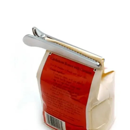Norpro 3pc Stainless Steel Ultimate Jaw Clips - 4.5" Metal Squeeze Chip Bag Clip {4}