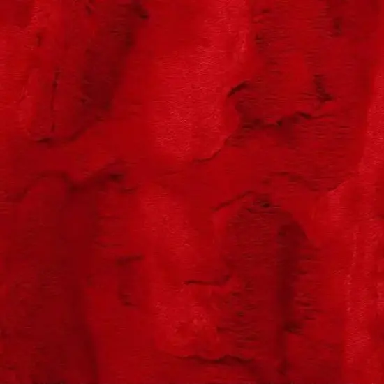 Red Cardinal Luxe Cuddle Mirage 80" Fabric per yard {1}