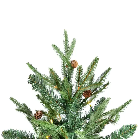 Northlight Real Touch&trade; Pre-Lit Shenandoah Pine Artificial Christmas Tree - 7.5' Warm White LED Green {7}