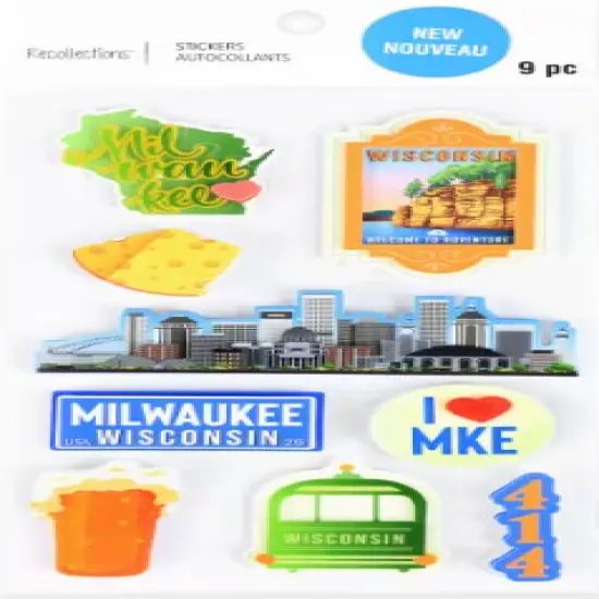 Recollections Milwaukee Wisconsin Dimensional Stickers {1}