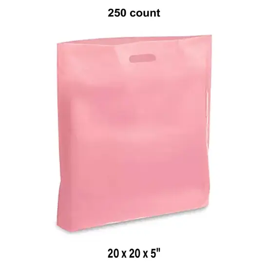 Cost-Effective Die Cut Handle Bags for Stores for 20 x 20 x 5" Pink {1}