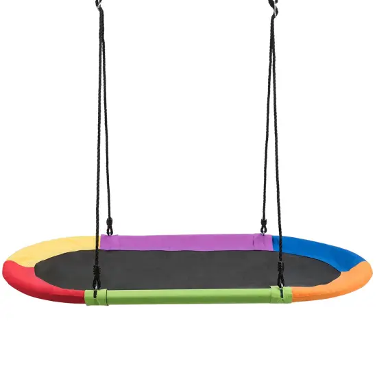60 Inch Saucer Surf Outdoor Adjustable Swing (Only swing) Red Green Purple {6}
