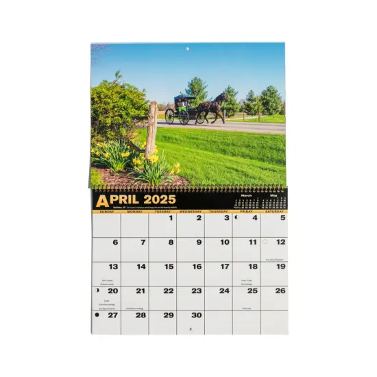 Doyle Yoder America's Amish Country 2025 Wall Calendar, 12 x 18 inches, Scenic Photography of Amish Life, Farms, and Traditions, Perfect for Home or Office {4}