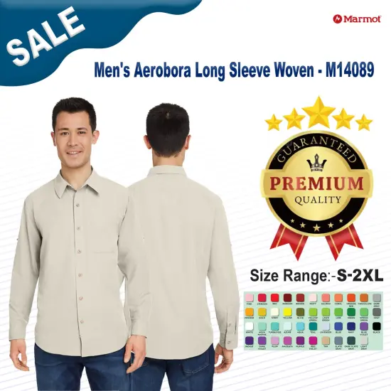 Marmot&reg; Men's Aerobora Long Sleeve Woven Sandbar {2}