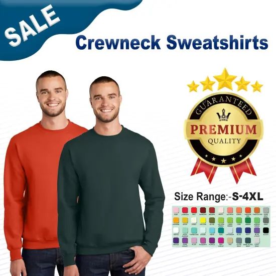 Crewneck Sweatshirts Long Sleeve For Adult | RADYAN&reg; Cardinal {2}