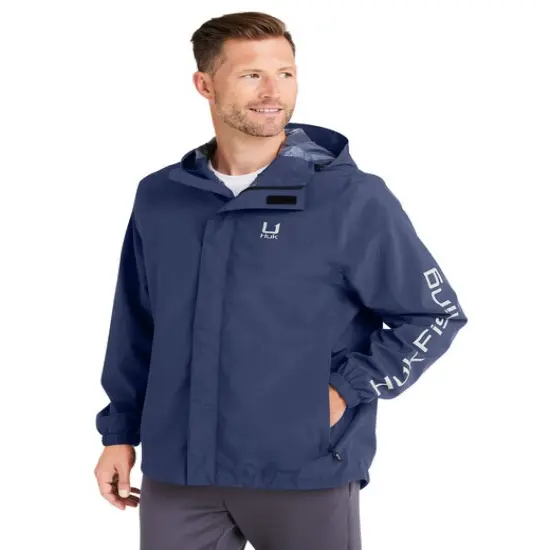 HUK&reg; Men's Storm Rain Jacket Harbor mist {5}