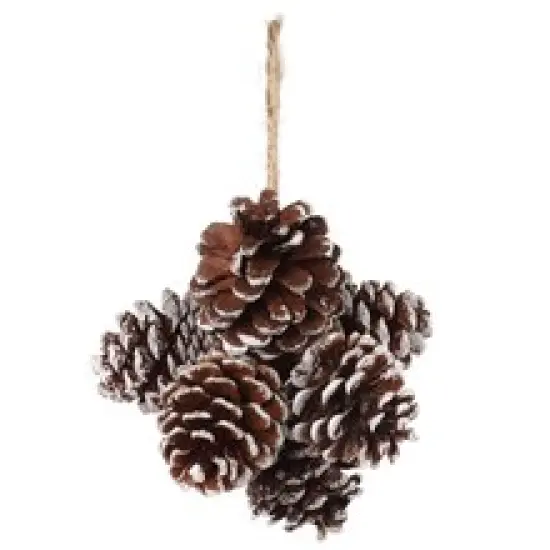 4" White Edge Pine Cone Clusters - Set of 12, Lifelike Artificial Design, Perfect for Wreaths, Trees & Holiday Crafts - Christmas D&eacute;cor Accent, Floral Home by Artificial Flowers {5}