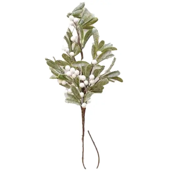 Frosted Mistletoe Spray 22" {1}