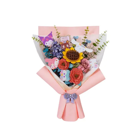 Hello Kitty&reg; and Friends Flower Bouquet - 3D Wooden Puzzle {1}