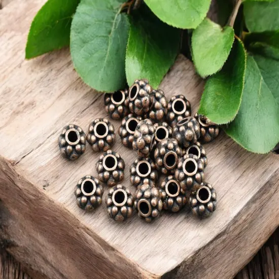 *100* 6x4mm Antique Copper Rondelle Spacer Beads {1}