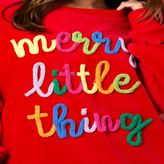 Cozy Embroidered Christmas Sweatshirts Green {5}