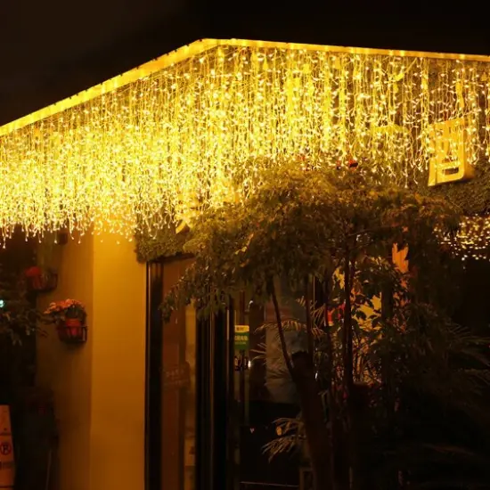 Perfect Holiday 96 LED Super Bright Icicle Lights - Warm White {3}