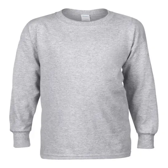 Gildan&reg; Youth Heavy Cotton Long-Sleeve T-Shirt SPORT GREY {1}