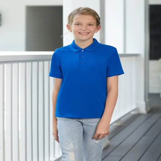 UltraClub&reg; Youth Cool & Dry Mesh Piqu&eacute; Polo {5}