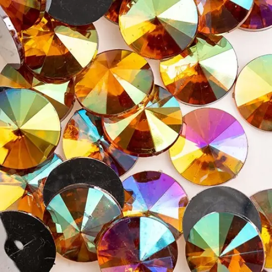 John Bead Rivoli Acrylic Flat Back Rhinestones, 200pcs {1}