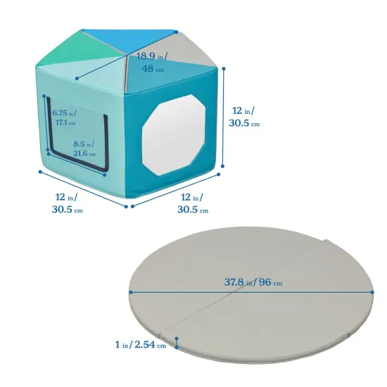 SoftZone Wall of Mirrors, Activity Center Contemporary {3}