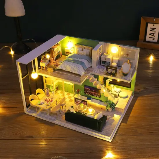 Miniature Wizardi Roombox Kit - Modern Style Dollhouse Kit {3}