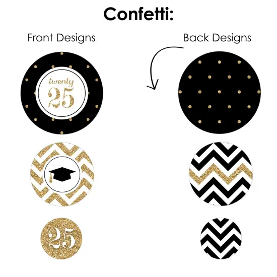 Big Dot of Happiness Tassel Worth The Hassle - Gold - 2025 Graduation Party Decor and Confetti - Terrific Table Centerpiece Kit - Set of 30 {7}