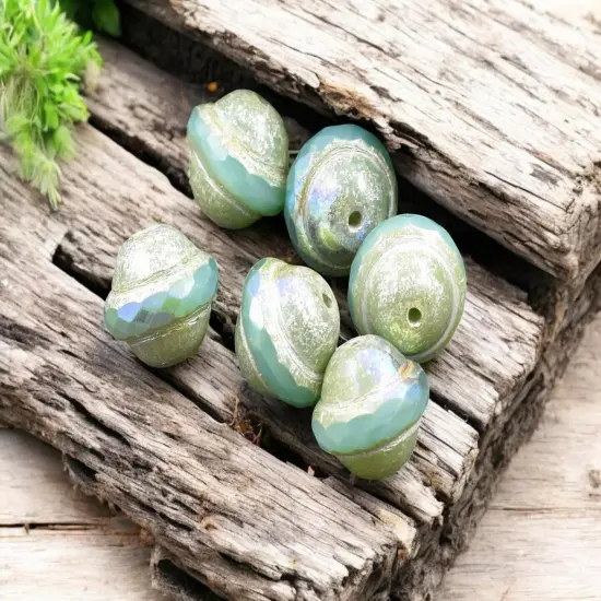 Picasso Beads - Czech Glass Beads - Saturn Beads - Chunky Beads - Large Glass Beads - 6x8mm - 8x10mm - 10x12mm {2}