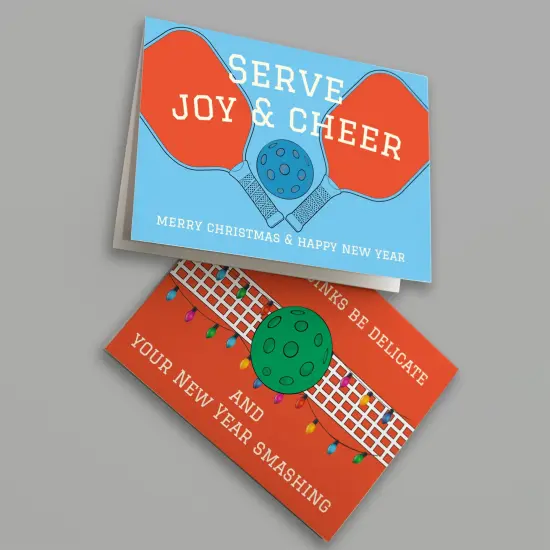 Pickleball Christmas Greeting Cards Boxed Set of 24 Holiday Notecards Featuring Fun Pickleball-Themed Designs and Puns, Perfect for Pickleball Players and Fans {4}